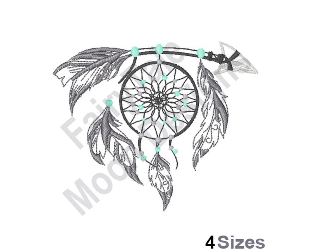 Dreamcatcher \u0026 Arrow - Machine Embroidery Design, Native American Dream  Catcher Embroidery Pattern, Arrow Outline Embroidery Design - Etsy Finland, image size:1080x865
