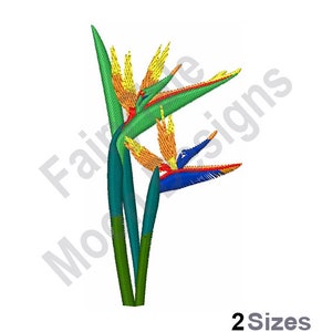 Bird of Paradise - Machine Embroidery Design, Strelitzia Flower Embroidery Pattern, Crane Flower Embroidery Design