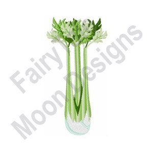 Celery Stalk - Machine Embroidery Design, Bunch of Celery Embroidery Pattern, Celery Embroidery Design