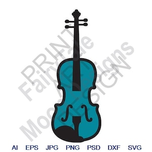 Violin Instrument - Svg, Dxf, Eps, Png, Jpg, Vector Art, Clipart, Cut File, Violin Cut File, Fiddle Svg, Musical Instrument Svg