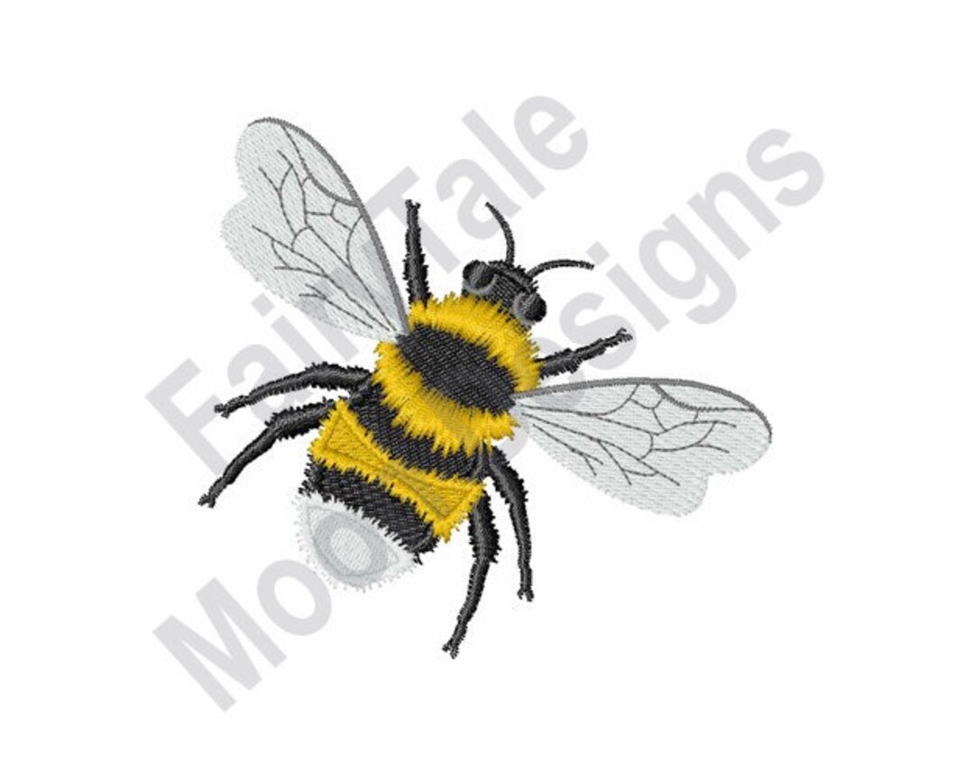 Bumble Bee Machine Embroidery Design, Bumblebee Embroidery Pattern, Little Bee Design, Humble