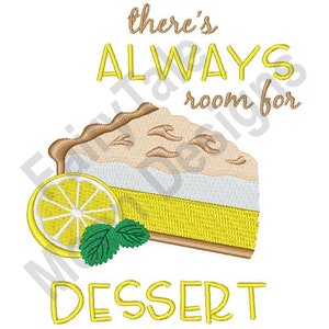 Lemon Pie Slice - Projekt haftu maszynowego, Zawsze znajdzie się miejsce na deser, Projekt bezy cytrynowej, Haft cytrynowego ciasta, Wzór tarty cytrynowej