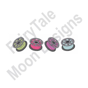 Sewing Bobbins - Machine Embroidery Design, Sewing Machine Bobbins Embroidery Pattern, Sewing Notions Embroidery Design