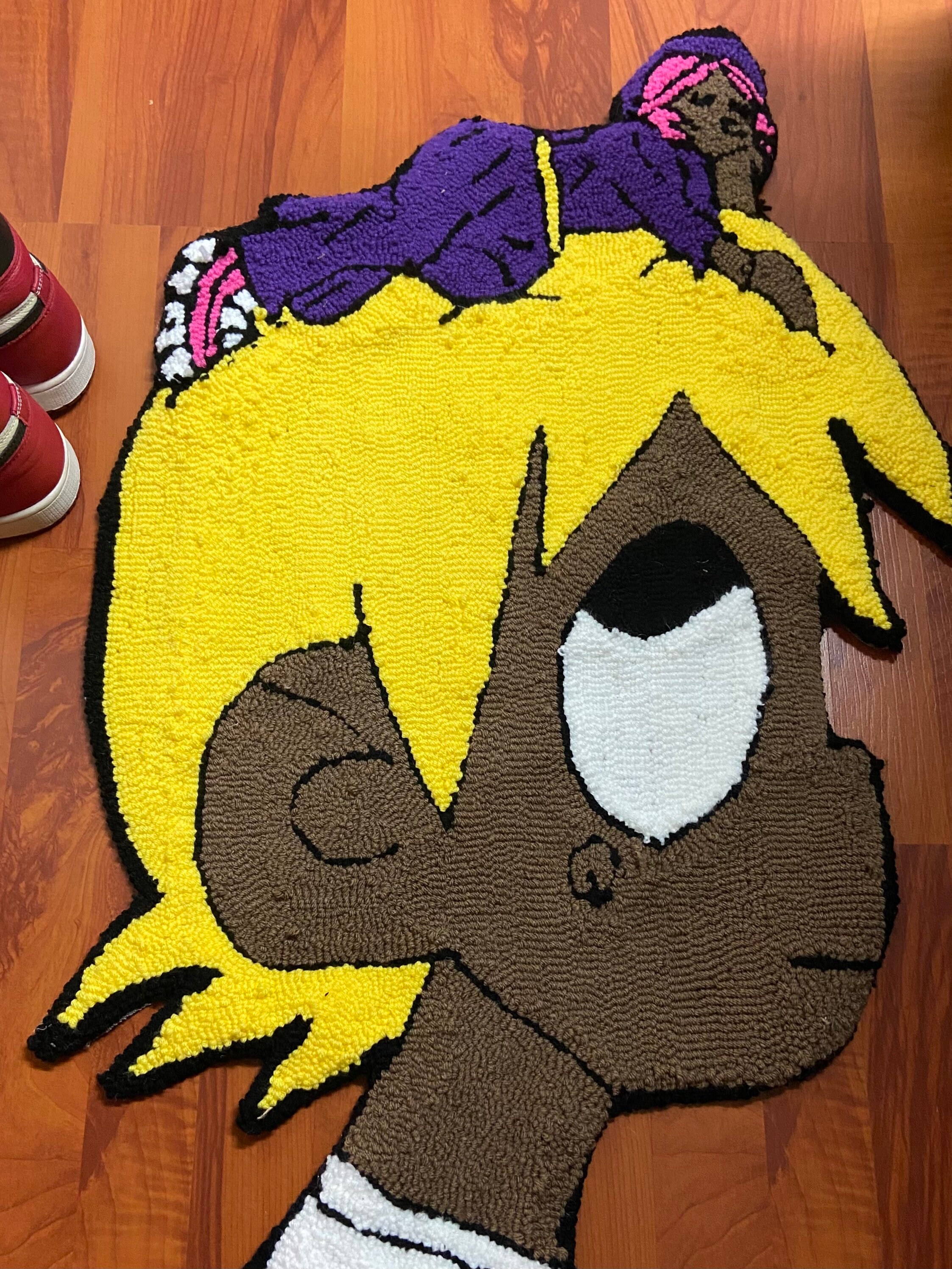 Custom hand tufted rug LUV vs the world 2 Etsy