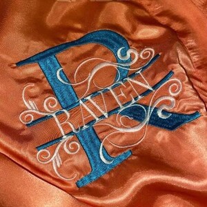 Monogrammed Satin Robe, Embroidered Initial Spa Loungewear - Etsy