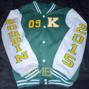 Custom Kids Varsity Jacket Name Kids Baseball Jacket Child Letterman Jacket Personalized Sports Kid Birthday Gift for Boy Girl