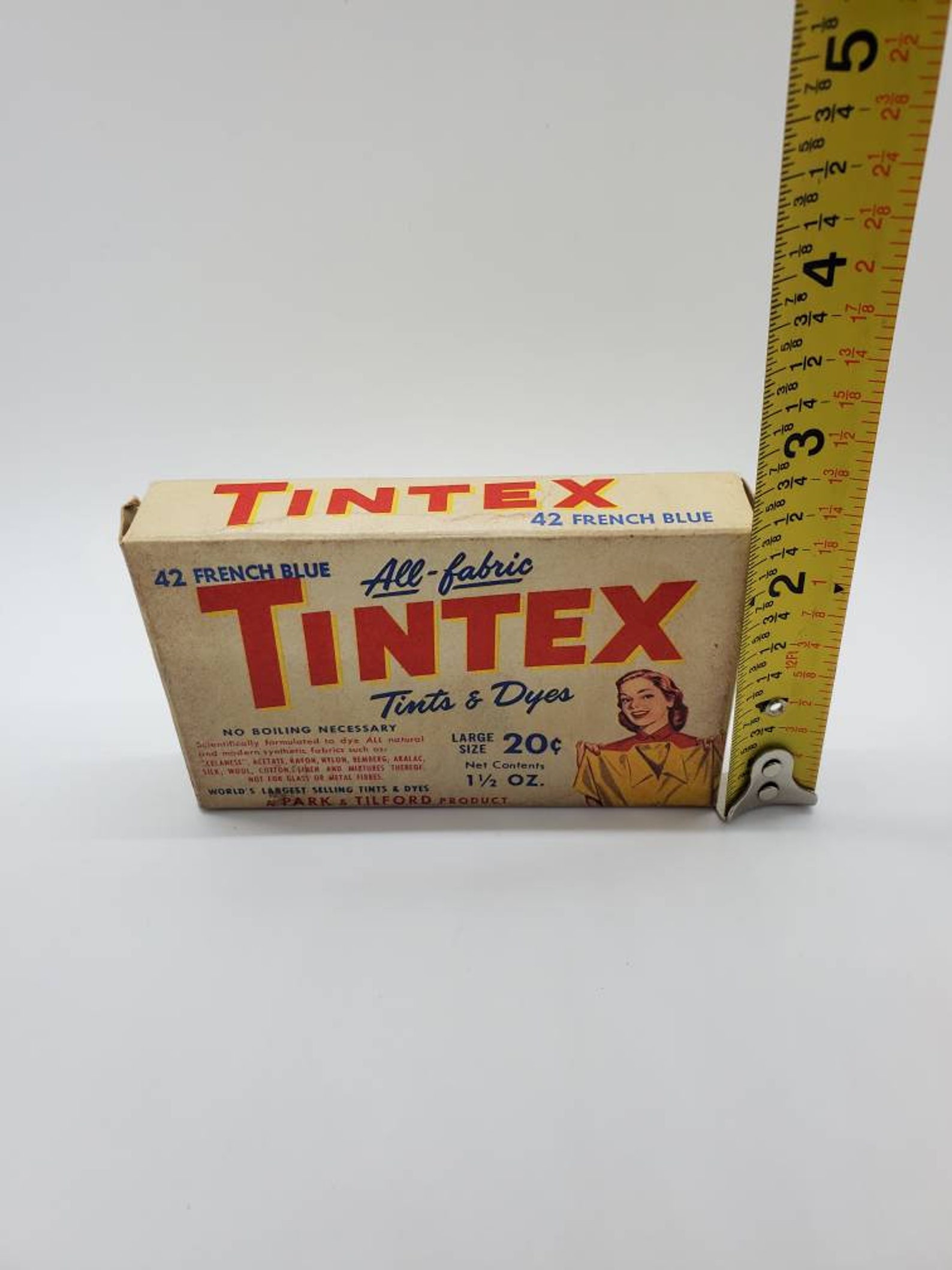 Vintage Tintex French Blue All Fabric Dye Etsy