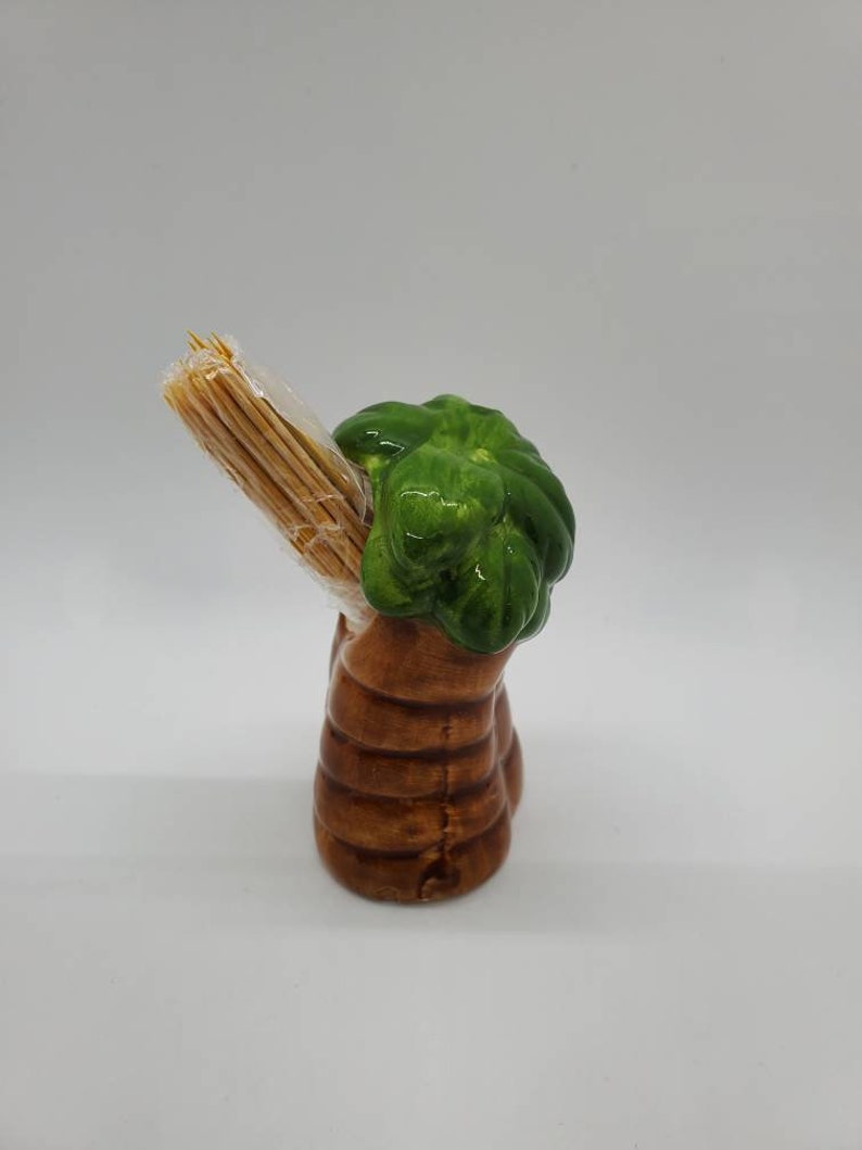 Vintage Palm Tree Toothpick Holder
