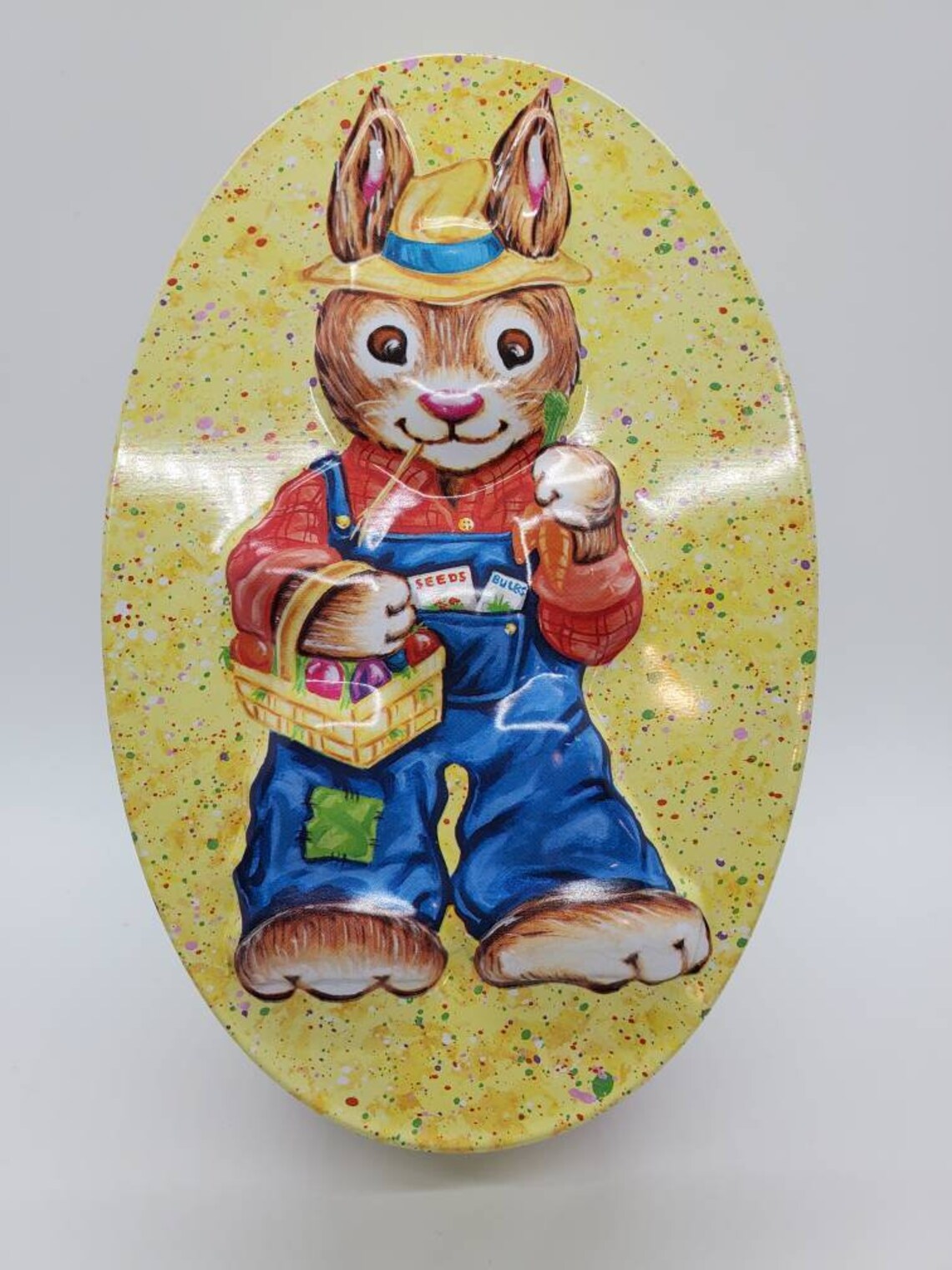 Easter Rabbit Tin with Easter Eggs Etsy