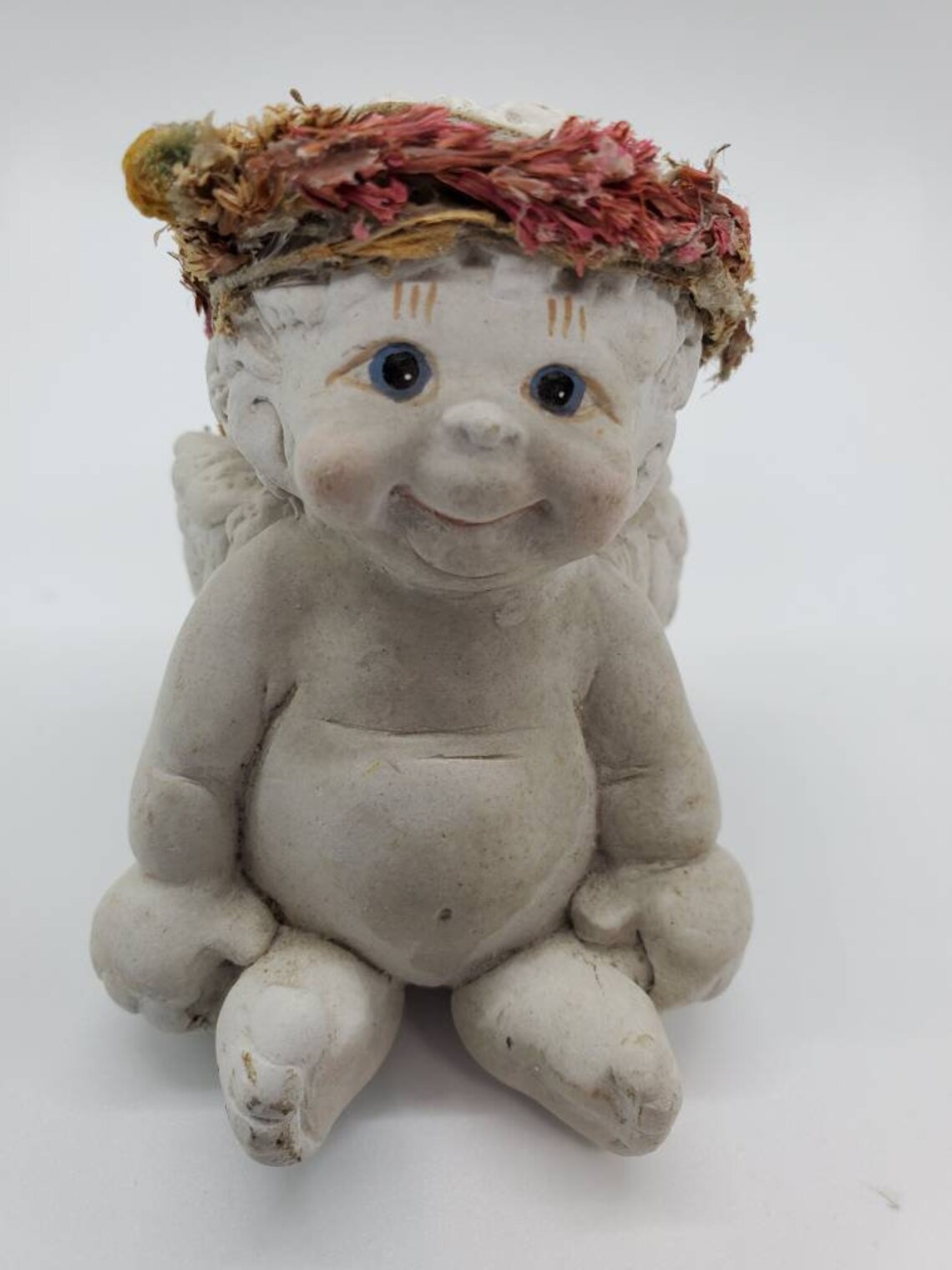 Vintage Dreamsicle Angel Cherub Figurine Etsy