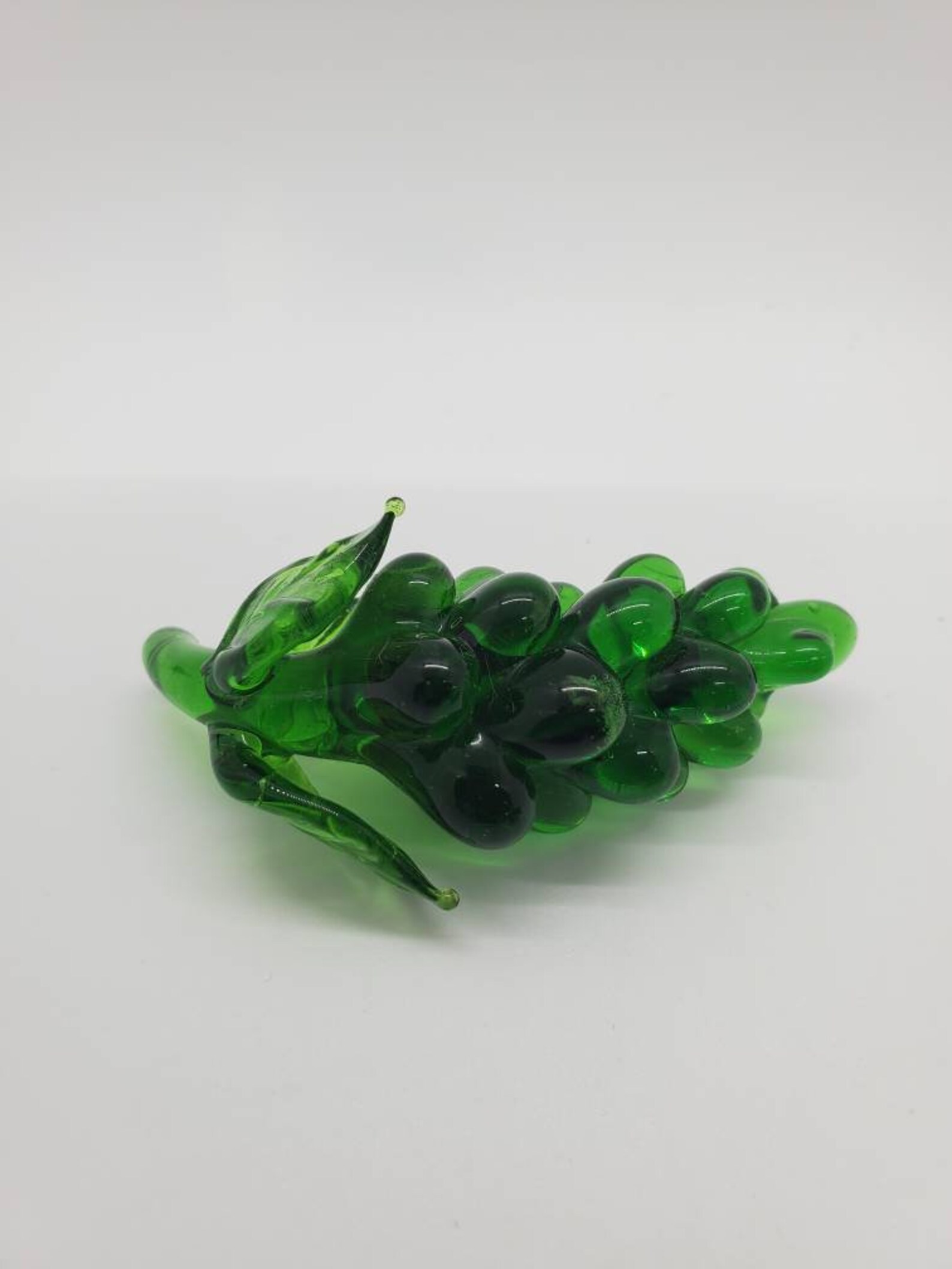 Green Glass Grapes Small Size Blown Glass Grapes Etsy