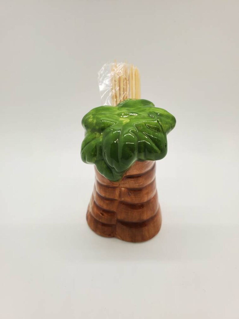 Vintage Palm Tree Toothpick Holder