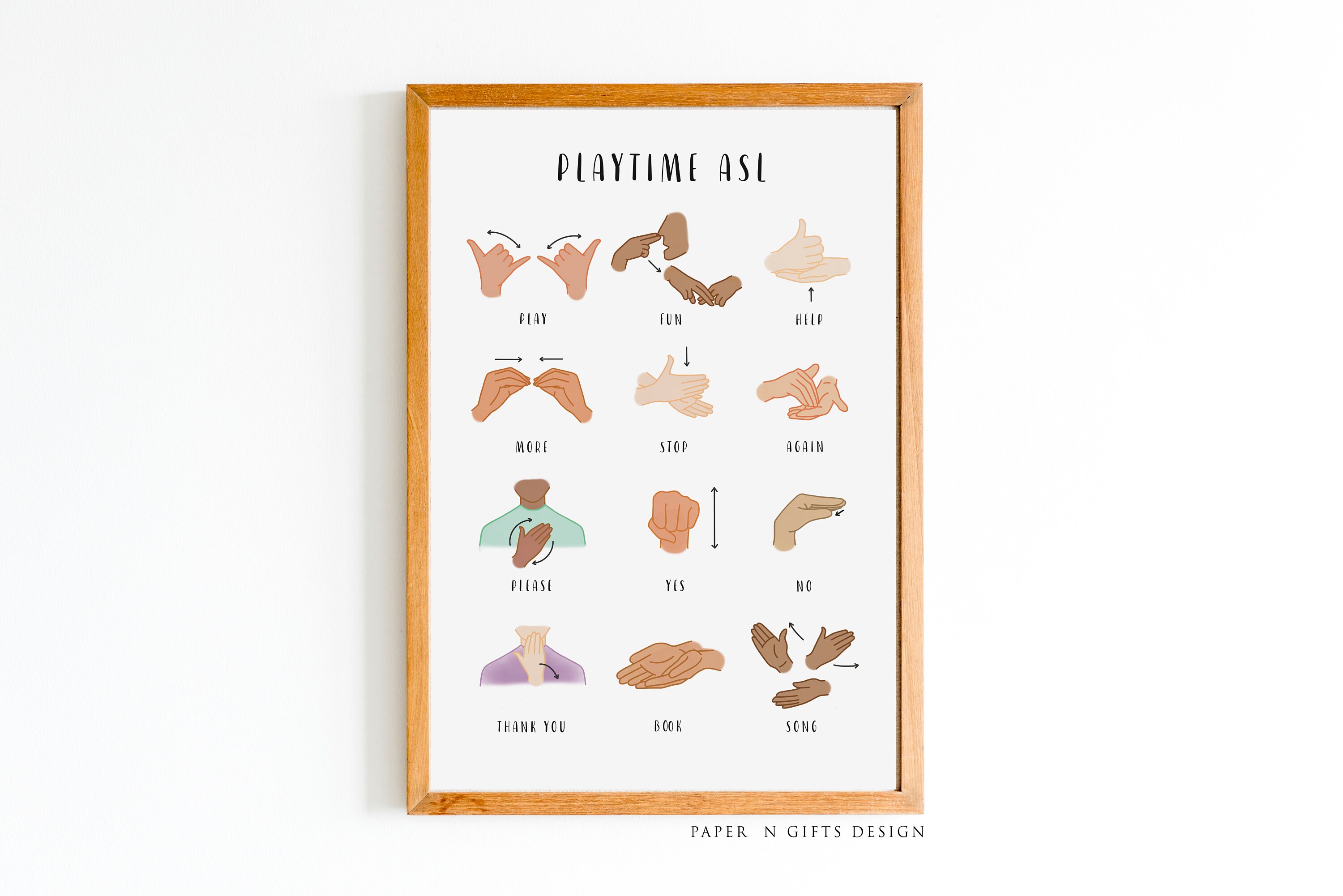 Playroom Sign Bathroom Printable Wall Art, Sign Language Printable ...