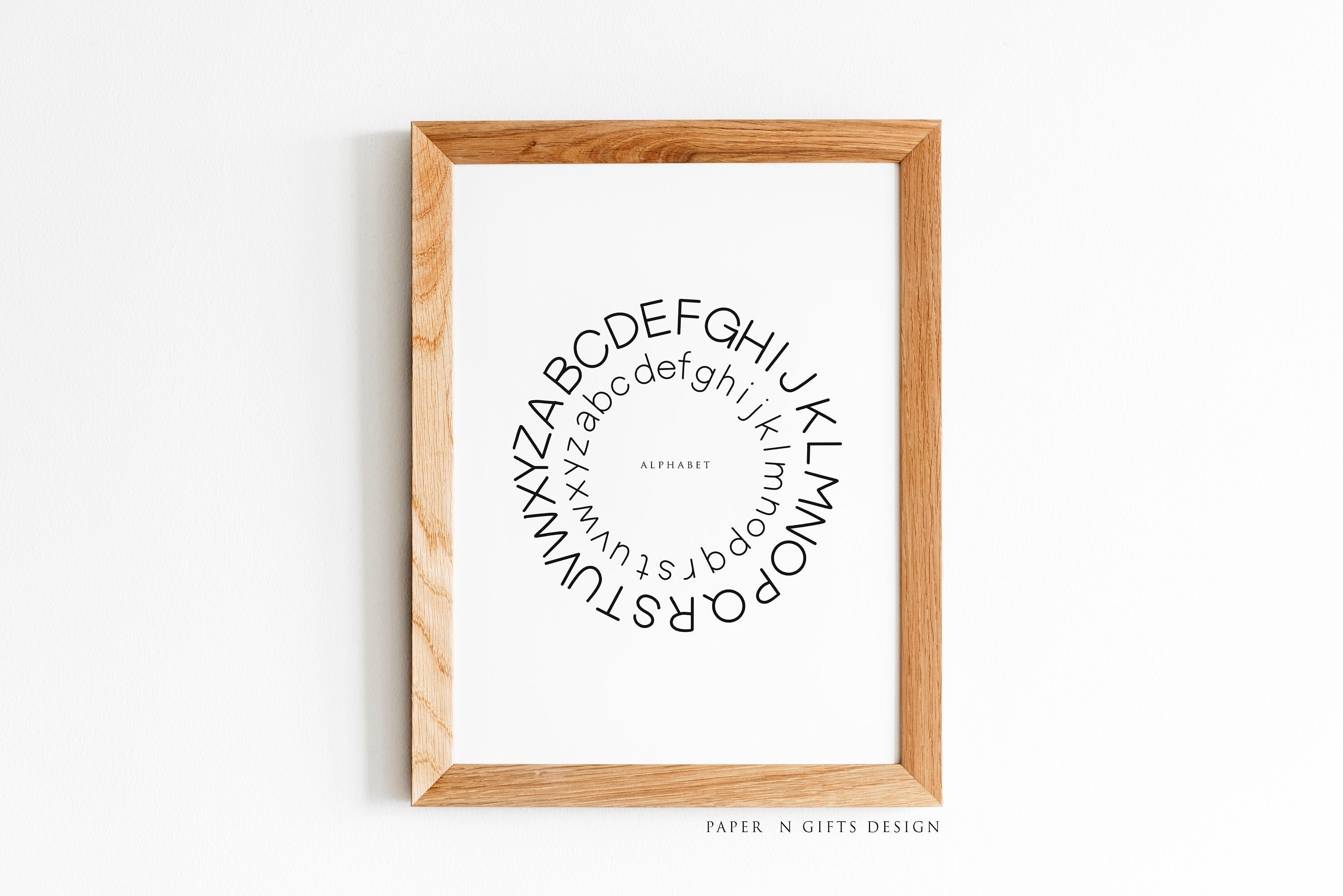 Alphabet Letter Printable Wall Art ABC Wall Print Alphabet | Etsy