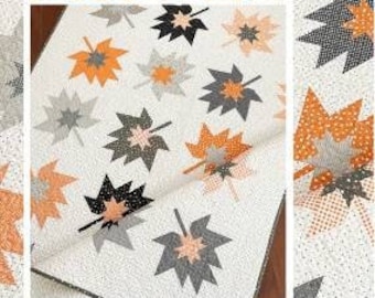 Forest Floor Quilt Pattern - Maple Leaf Quilt - The Pattern Basket - Paper Pattern - 54 x 65 - TPB2204