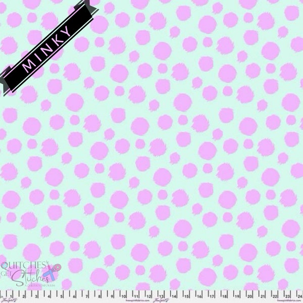 Fur Ball Minky Technomint PREORDER - Priced by the 1/2 Yard - Tabby Road Deja Vu - PREORDER PRICE - Tula Pink - July 2024 - MKTP001