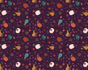 Little Witch Pumpkin Patch in Purple - Priced by the Half Yard/Cut Continuous - Jennifer Long for Riley Blake Designs - C14563-PURPLE