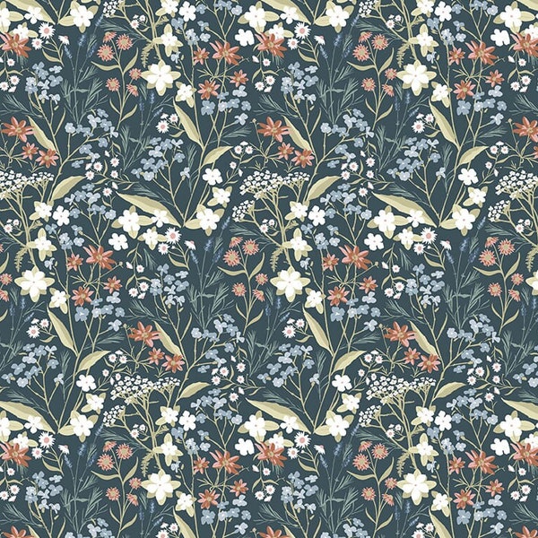 Wildflowers - Priced by the Half Yard - Cottage Farmhouse Fusion by Maureen Fiorellini for StudioE Fabrics - 7106-77
