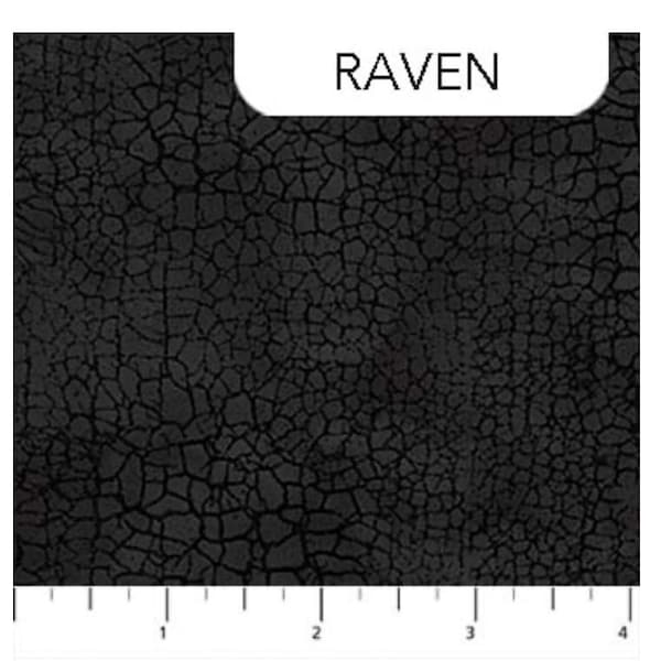 Raven Crackle Quilting Cotton - Priced by the Half Yard - Black Crackle - Northcott Fabrics - 9045-99