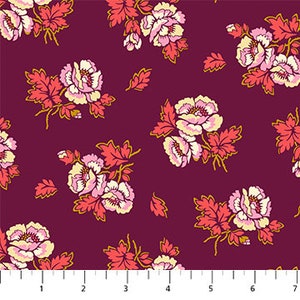 Unbound Plum - Priced by the Half Yard/Cut Continuous - Wild Abandon by Heather Bailey for Figo Fabrics - 90894-86