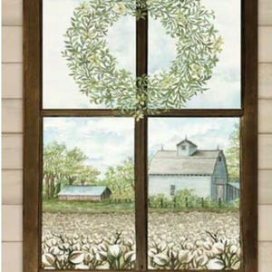 Farm View Farm Window - 24&quot; Panel - Cindy Jacobs for P&B Textiles - 05570 PA