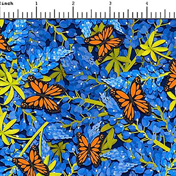 Bluebonnets and Butterflies - Priced by the Half Yard - All Texas Shop Hop - QT Fabrics - 2600 30093 B