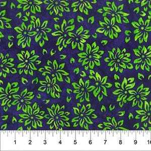 Deep Violet &quot;Edible Floral&quot; Batik - Priced by the Half Yard/Cut Continuous - Rock Candy - Banyan Batiks - 83114-87