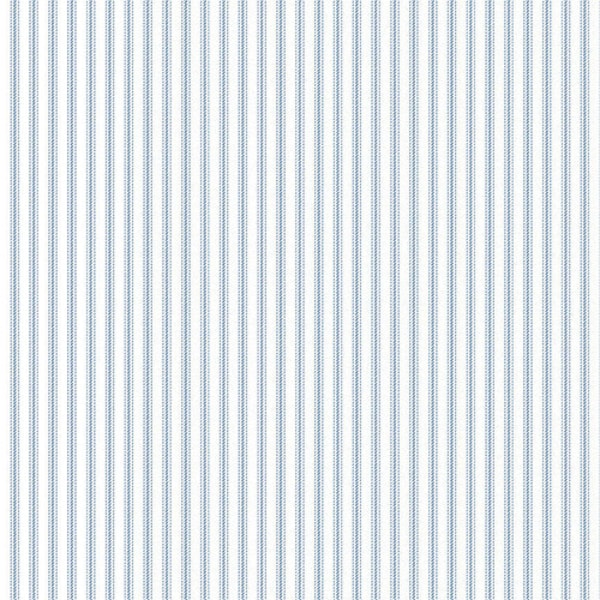 Blue Ticking Stripe on White - Priced by the Half Yard - Stitching Housewives for Henry Glass Fabrics - Q9827-1