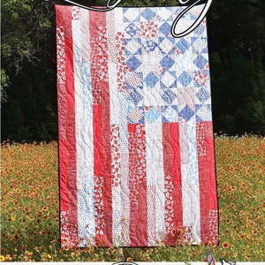 Liberty Quilt Pattern - Postcard Pattern - Running Doe Quilts - Villa Rosa Designs - Fat Quarter Quilt Pattern