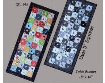 Lil Kira Table Runner Pattern - GE Designs - Charm Pack Quilt - Paper Pattern