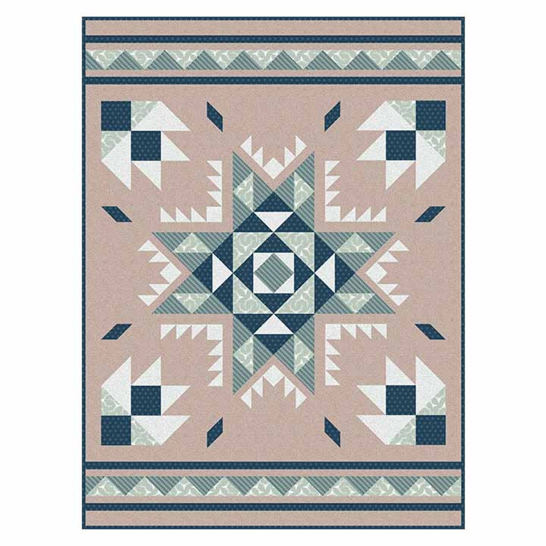 Bristlecone Pine Quilt Kit Featuring Horizon From Figo Fabrics 52 X 70