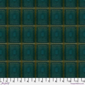 Teal Tiles - Priced by the Half Yard/Cut Continuous - Palette by Tim Holtz for FreeSpirit Fabrics - PWTH274.TEAL