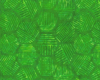Avocado Green Hexies Batik - Sold by the Half Yard - Banyan Batiks - 81700-75