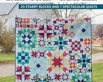 Barn Star Sampler Quilt Book - Softcover Book - Sampler Quilt - Shelley Cavanna