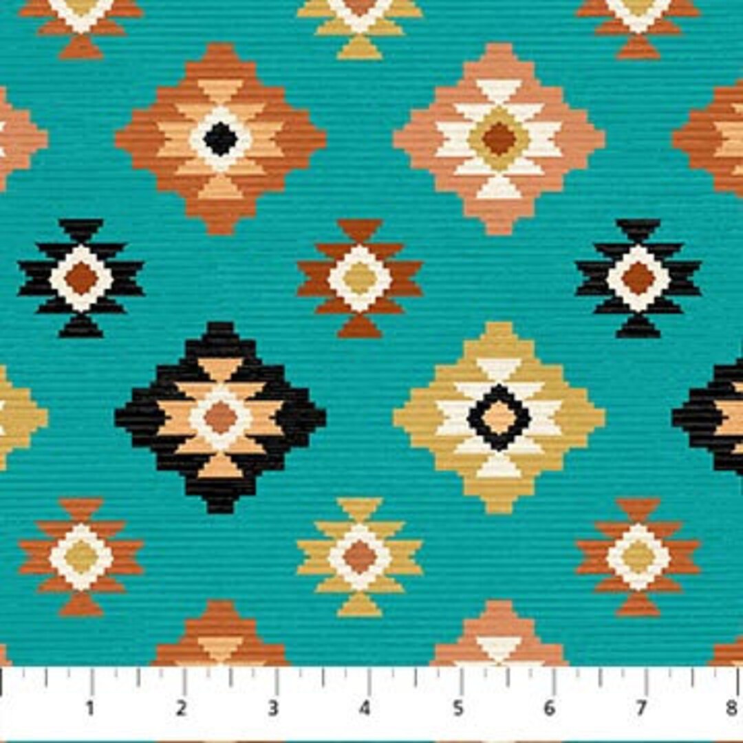 Navajo Turquoise Priced by the Half Yard Southwest Vista Deborah ...