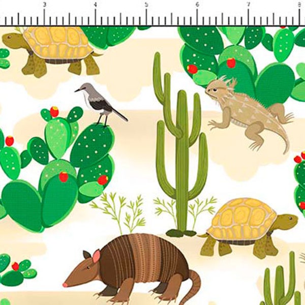 Texas Cactus & Animals - Priced by the Half Yard - All Texas Shop Hop - QT Fabrics - 2600 30089 Z