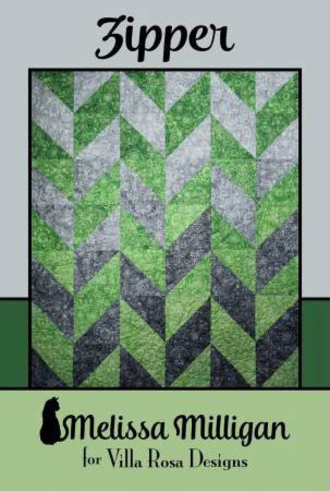 Zipper Quilt Pattern Postcard Pattern Melissa Milligan Villa Rosa