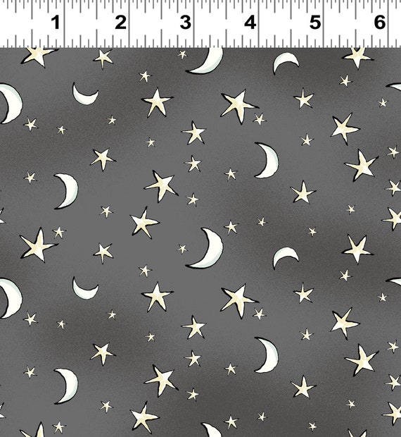 Halloween Parade Moon and Stars in Grey Halloween Parade Moon and Stars in Grey