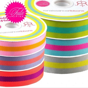 Tula Pink 1.5” Nylon Webbing - Priced by the Yard - Bag Strapping - 7 Colors - Renaissance Ribbons