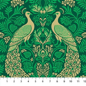 Rogue & Scoundrel Teal - Priced by the Half Yard/Cut Continuous - Wild Abandon by Heather Bailey for Figo Fabrics - 90892-74