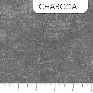 Charcoal &quot;Canvas&quot; Quilting Cotton - Sold by the Half Yard - Deborah Edwards for Northcott Fabrics - 100% Cotton - 9030-96