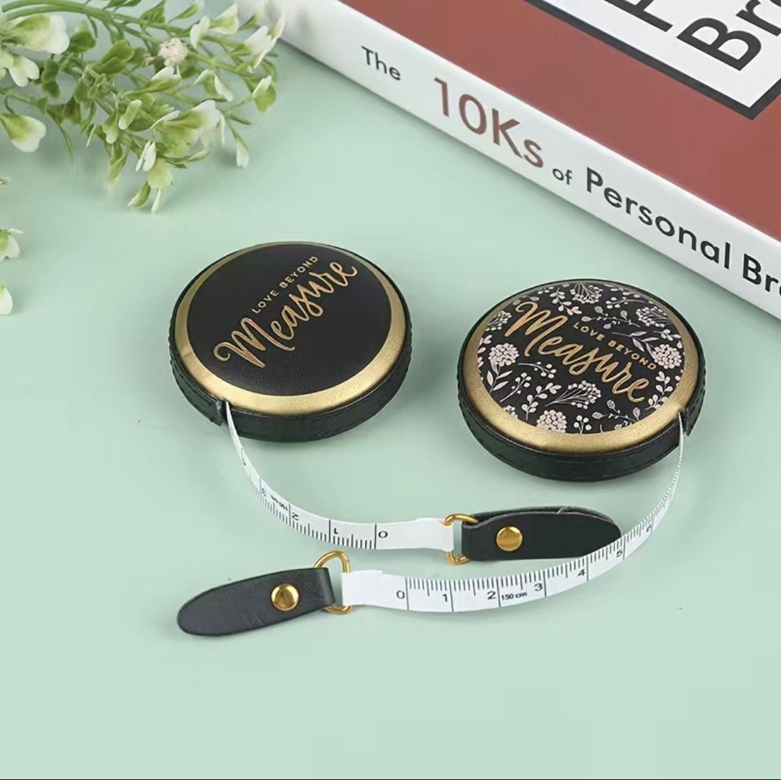 Personalized Leather Tape Measure, 60 Inches Small Retractable