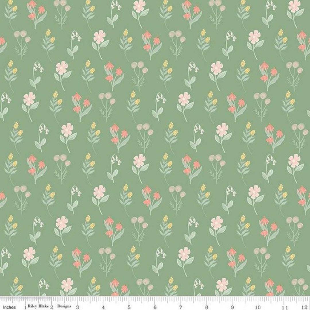 Its a Girl Floral Sage Echo Park Paper Co for Riley Blake Designs