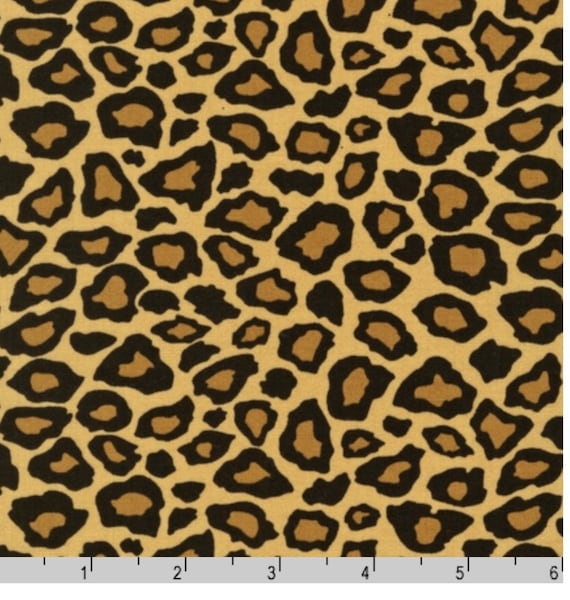 Leopard Print Fabric - Animal Print - 100% Cotton - Robert Kaufman Metro  Earth