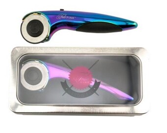 Tula Pink 45mm Ergonomic Rotary Cutter - Aluminum Alloy Fabric Cutter For Quilting, Sewing & Crafts (Right & Left Hand)