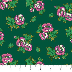 Unbound Teal - Priced by the Half Yard/Cut Continuous - Wild Abandon by Heather Bailey for Figo Fabrics - 90894-74
