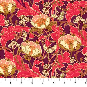 Wanderlust Plum - Priced by the Half Yard/Cut Continuous - Wild Abandon by Heather Bailey for Figo Fabrics - 90891-28