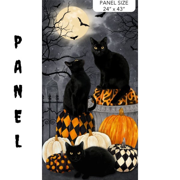 Hallow's Eve Panel - 24" x 44" - Priced by the Panel - Cerrito Creek for Northcott Fabrics - 27080-99