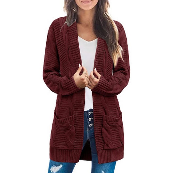 Mid length shop cardigan sweater
