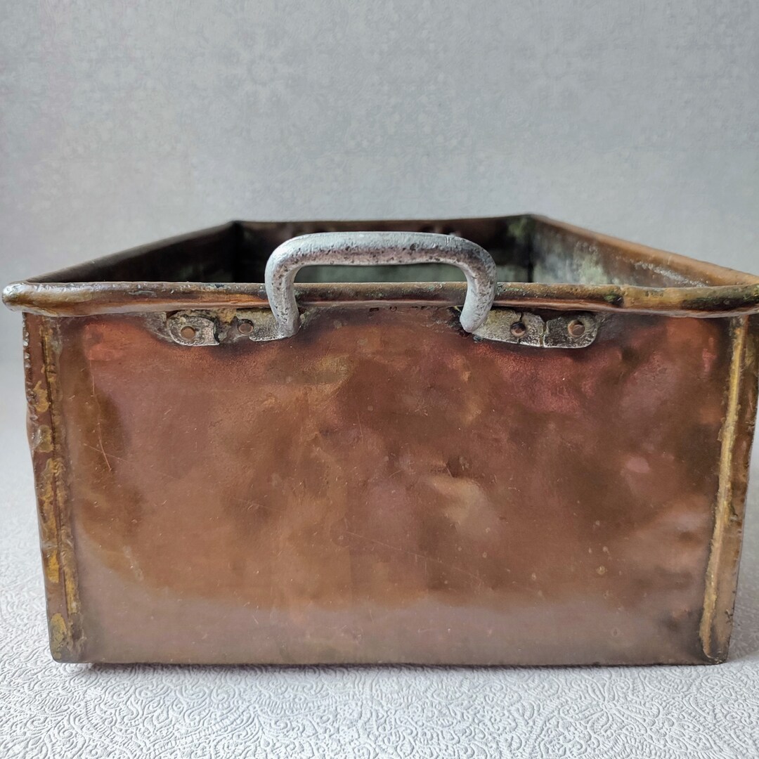 Large Copper Planter Box Vintage / Metal Plant Pot / Rustic Etsy